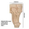 Vintage European Wood Carved Furniture Legs & Cabinet Feet Wood Furniture Legs Nixie 10x6cm Style 1