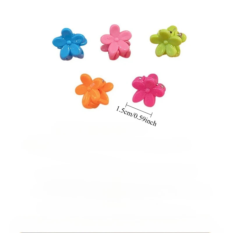 50pcs Kids Mini Hair Claw Clips – Flower Star Crown Set Kids Hair Clips Nixie