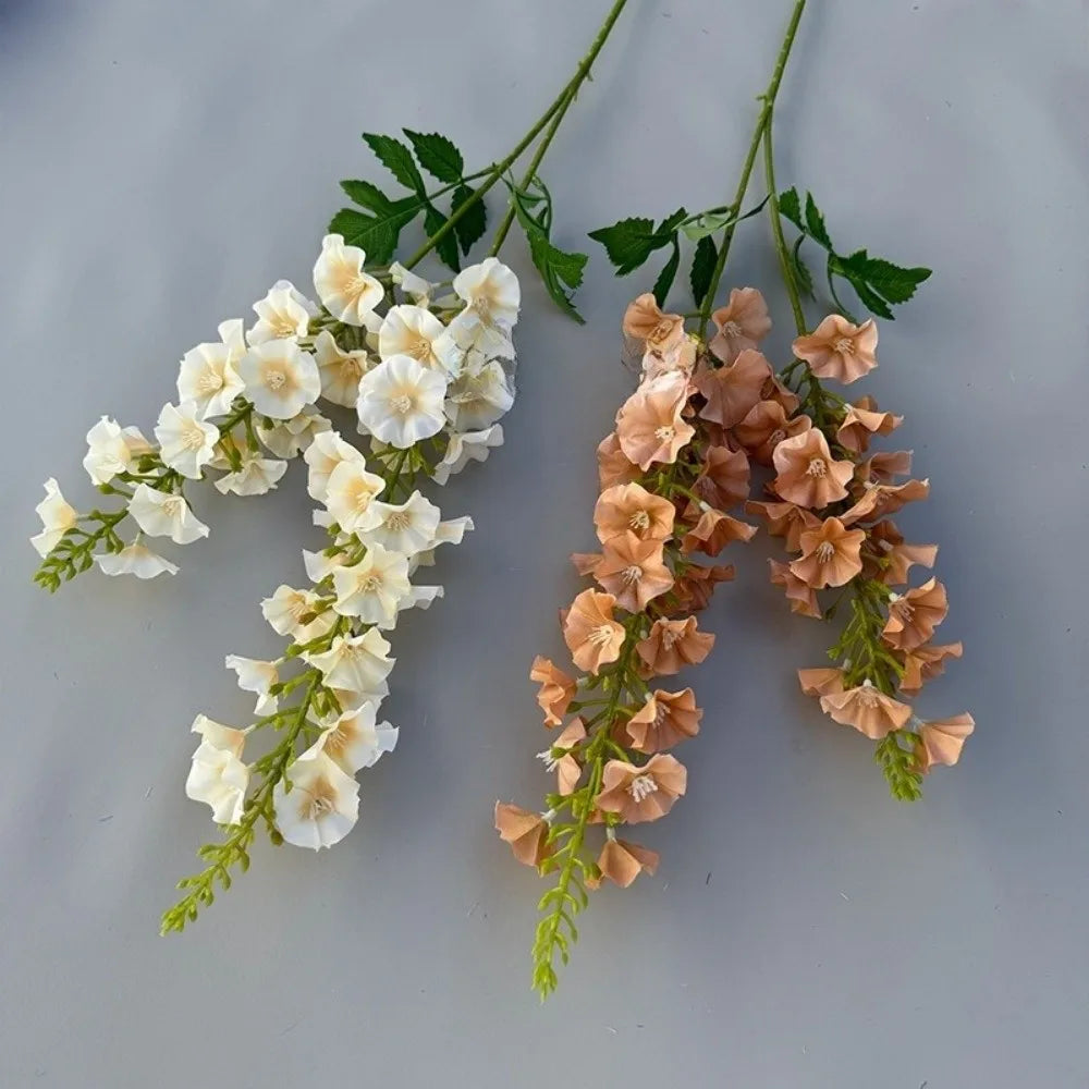 Pink Artificial Larkspur Silk Flowers – 2-Fork Faux Floral Stems Artificial Silk Flowers Nixie