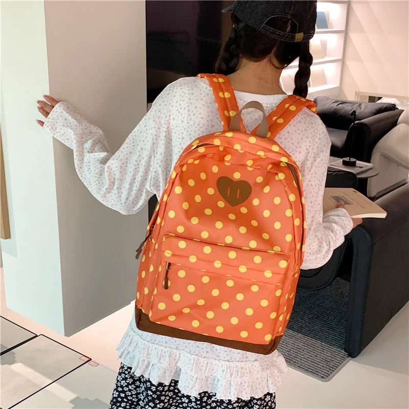 Cute Polka Dot Backpack Teen Girls School Travel Rucksack Girls School Backpack Nixie