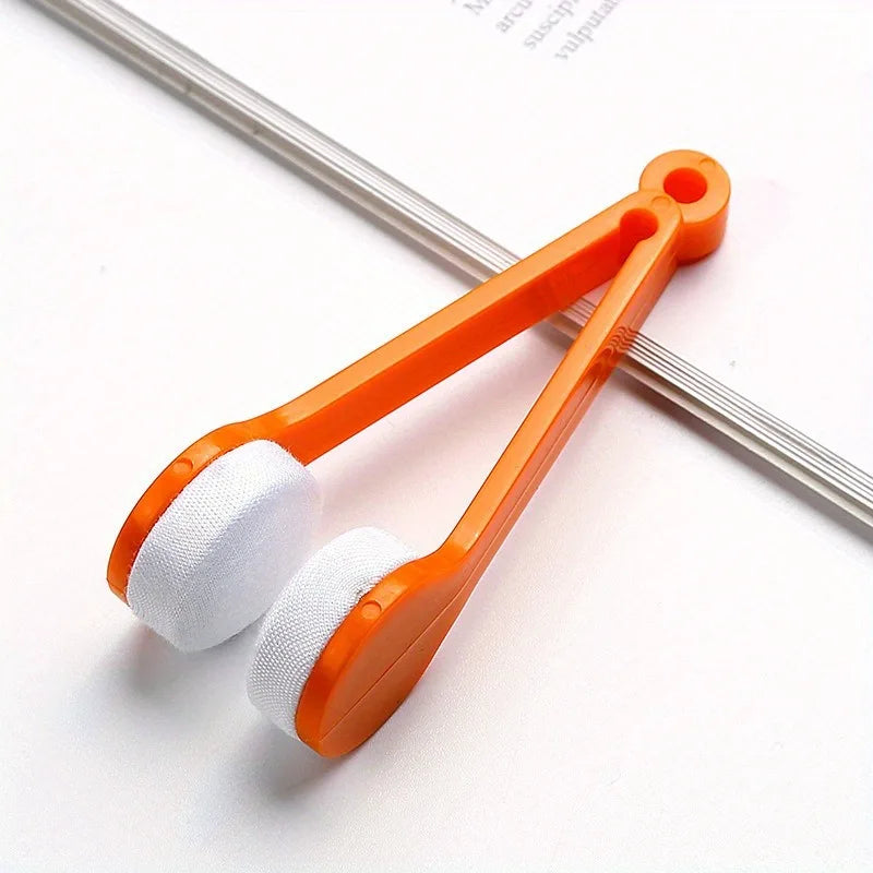 Microfiber Glasses Cleaning Brush & Wipe Tool – 1 or 3 Pack