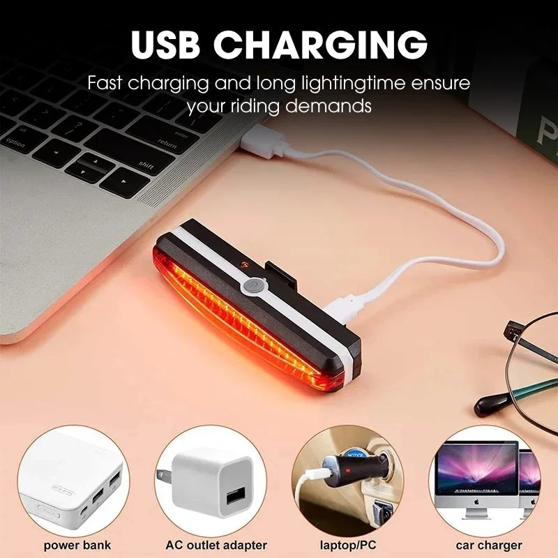 BUCKLOS COB LED Bike Rear Light | USB Rechargeable IPX6 Bike Tail Light Nixie