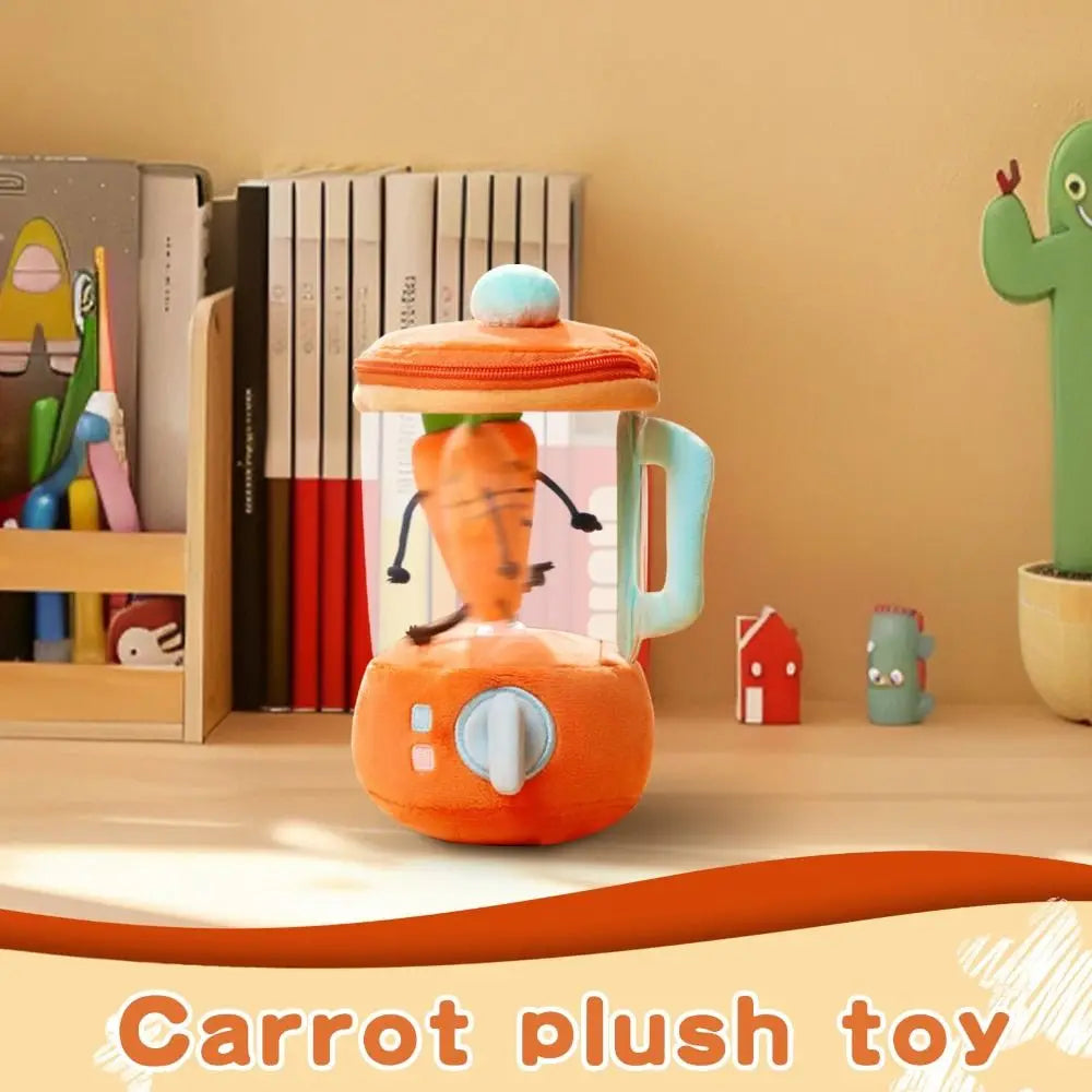 Cartoon Carrot Juicer Plush Toy | Fun Rotating Drawstring Bag Stuffed Plush Toy Nixie