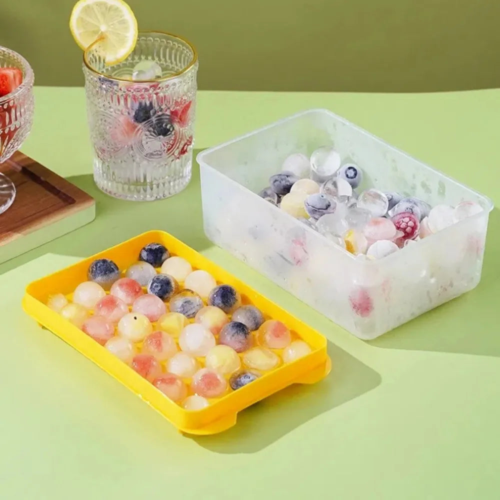 Round Ice Sphere Mold Tray with Scoop & Storage Box