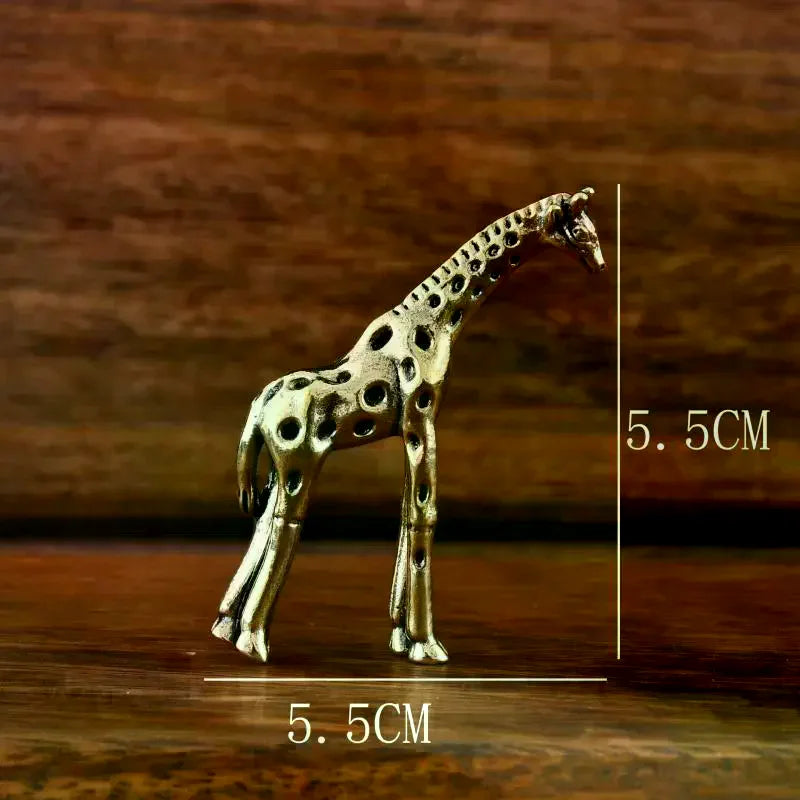 Vintage Brass Giraffe Miniature Figurine – Desk & Home Decor