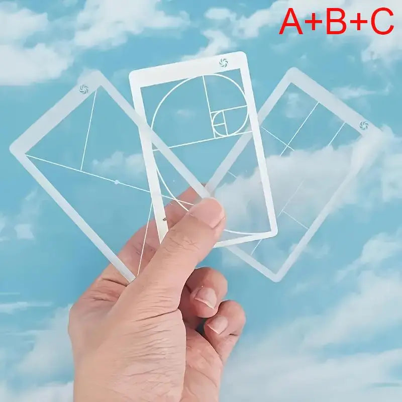 Fibonacci Golden Ratio Viewfinder Composition Ruler 1 or 3 Pcs Photography Composition Tool Nixie 3pcs