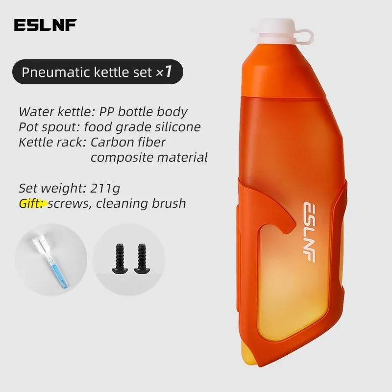 ESLNF 680ml Aerodynamic Cycling Water Bottle with Cage Cycling Water Bottle Nixie Gradient Orange