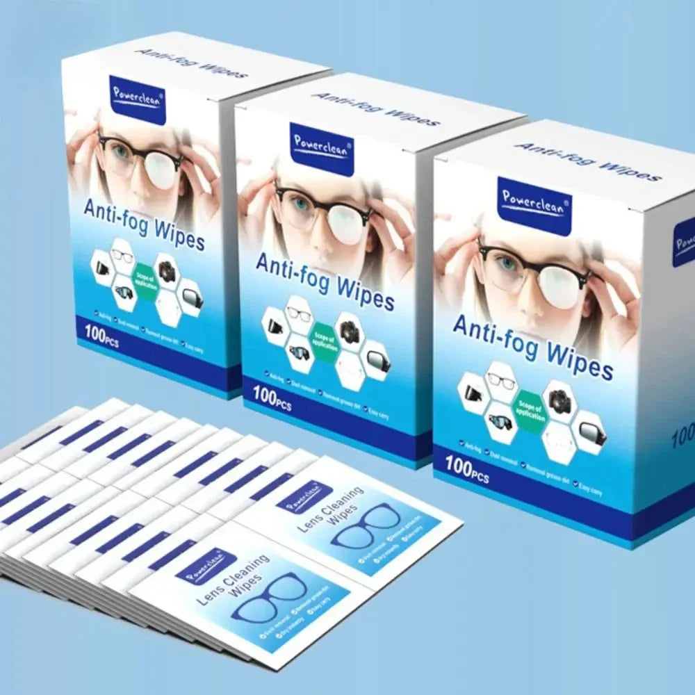 100Pcs Disposable Anti-Fog Lens Wipes – Glasses & Screen Cleaner Lens Cleaning Wipes Nixie