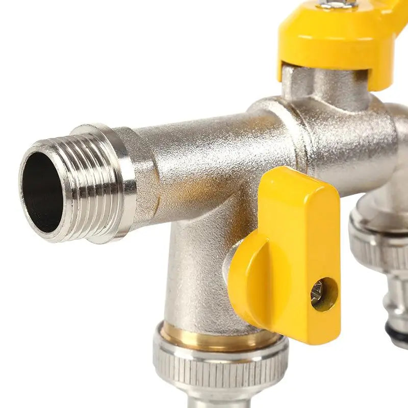 IBC Water Tank Connector 1/2" 3/4" Faucet Adapter – Dual Outlet Hose Faucet Adapter Nixie