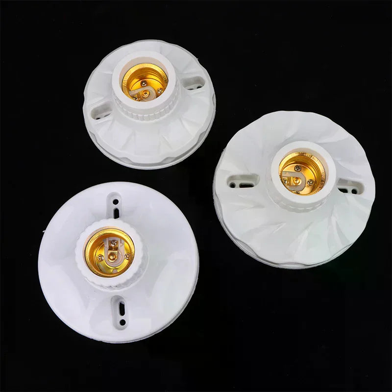 E27 Lamp Socket PP Bulb Holder 220V 10A – White Lamp Socket Holder Nixie