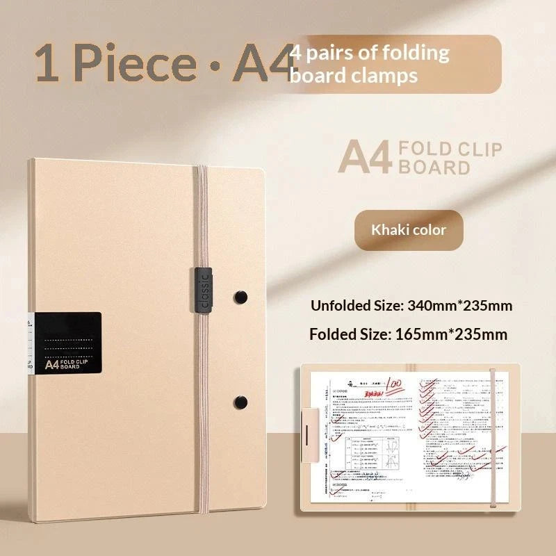 Foldable A4 to A5 PP Plastic File Folder with Elastic Buckle File Folder Nixie A1