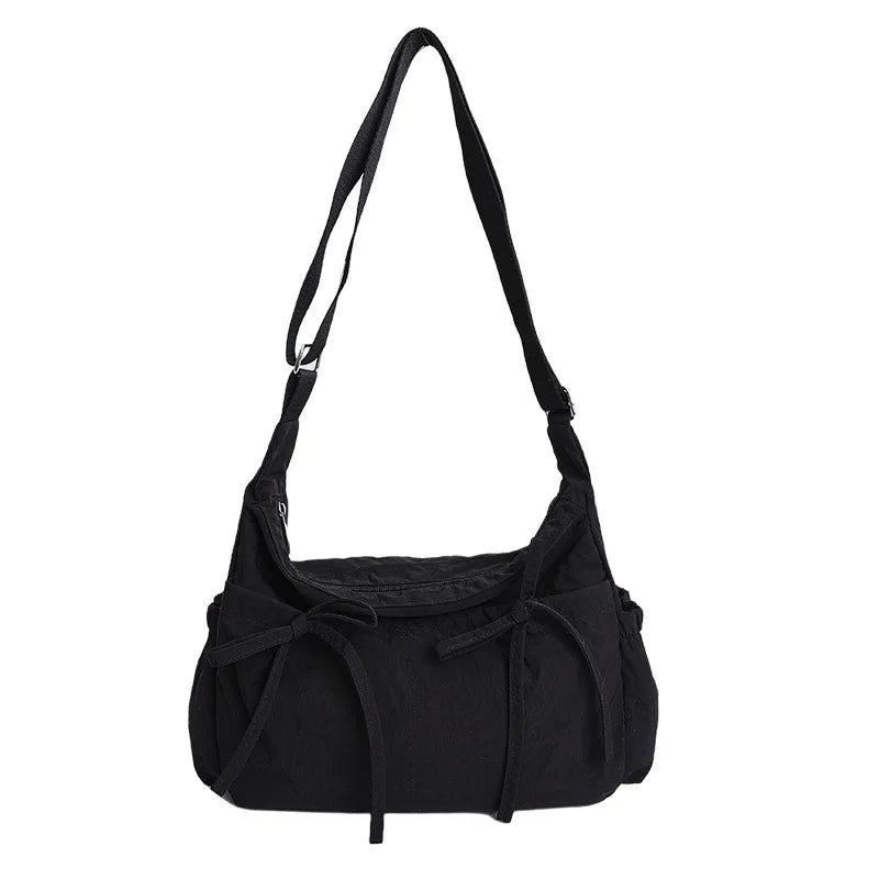 Large Capacity Pleated Cloud Crossbody Shoulder Tote Bag Women Crossbody Shoulder Bag Nixie BB-1233 Black