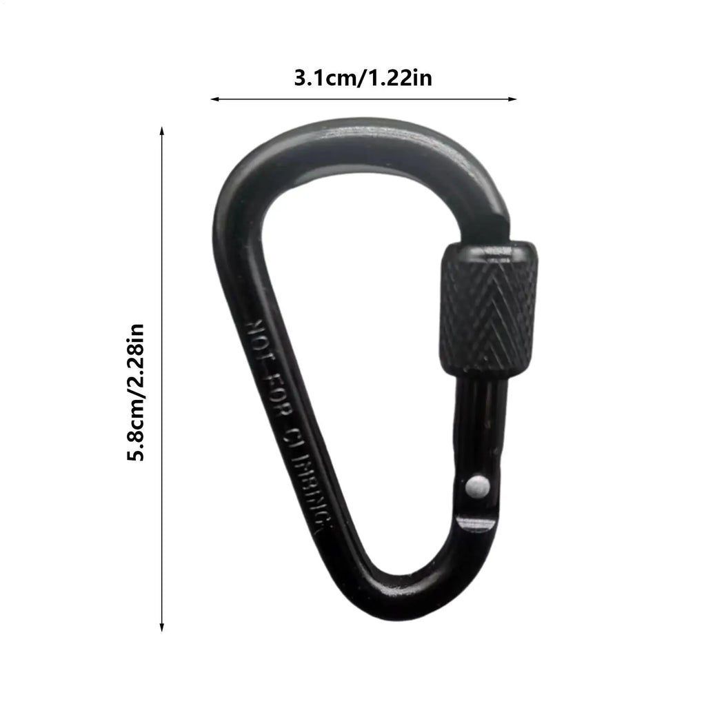 D-Type Locking Carabiner Hook – Aluminum Alloy Rope Tensioner Locking Carabiner Hook Nixie
