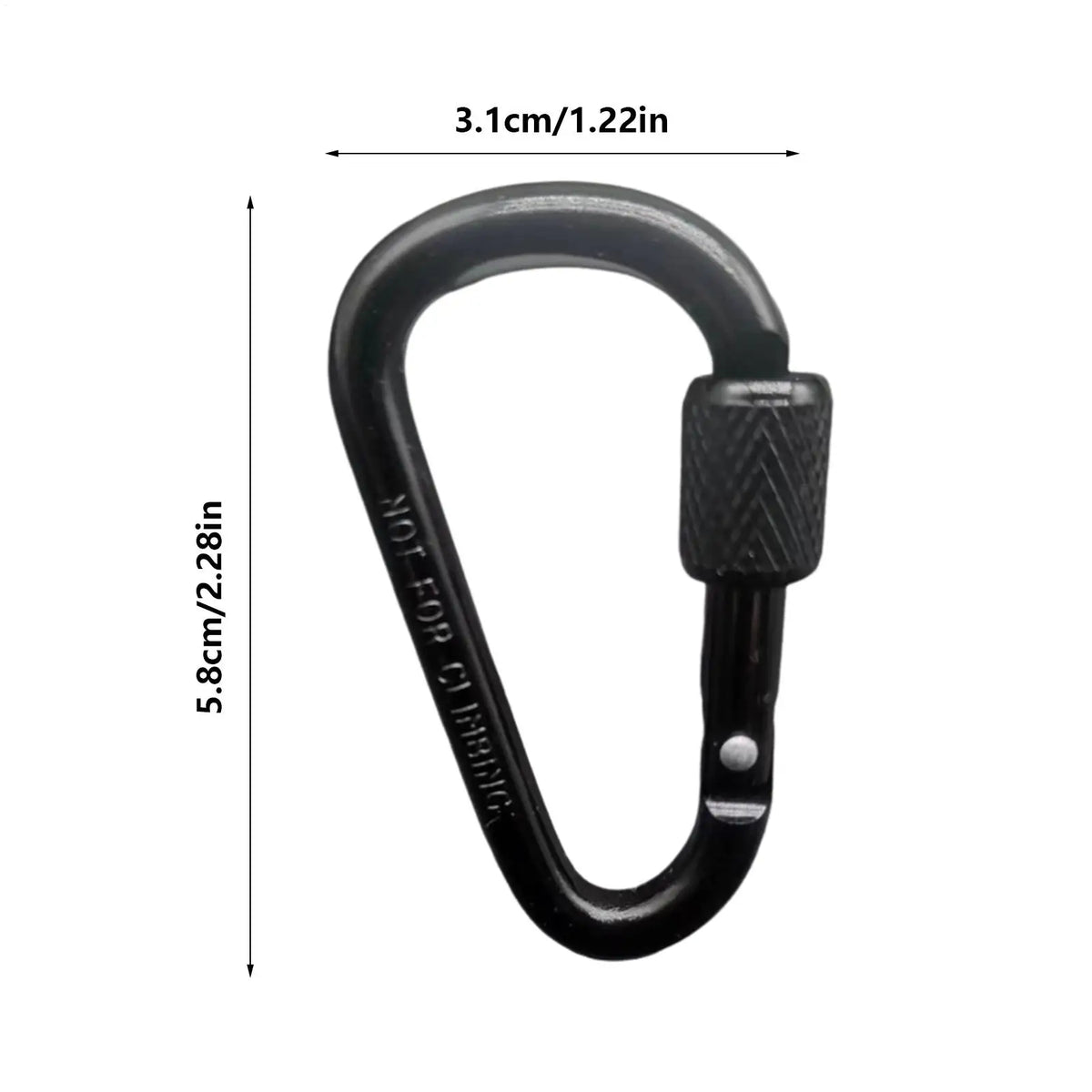 D-Type Locking Carabiner Hook – Aluminum Alloy Rope Tensioner Locking Carabiner Hook Nixie