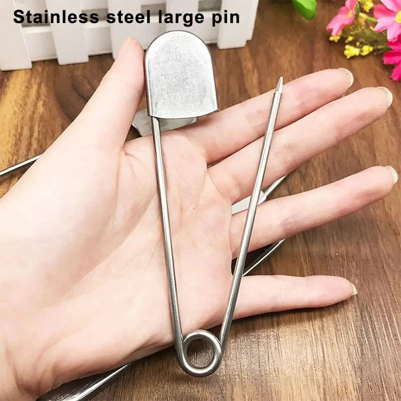 Large Stainless Steel Safety Pin 12.8cm – DIY Sewing Tool