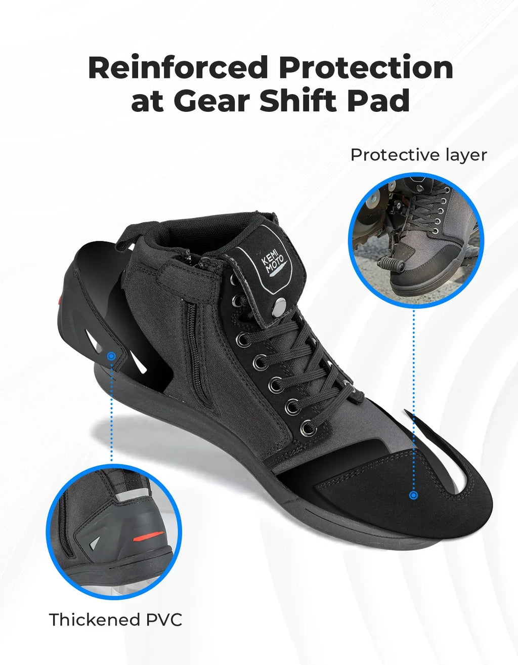 Men's Motorcycle Riding Shoes – Toe & Heel Protection Sneakers Motorcycle Riding Shoes Nixie