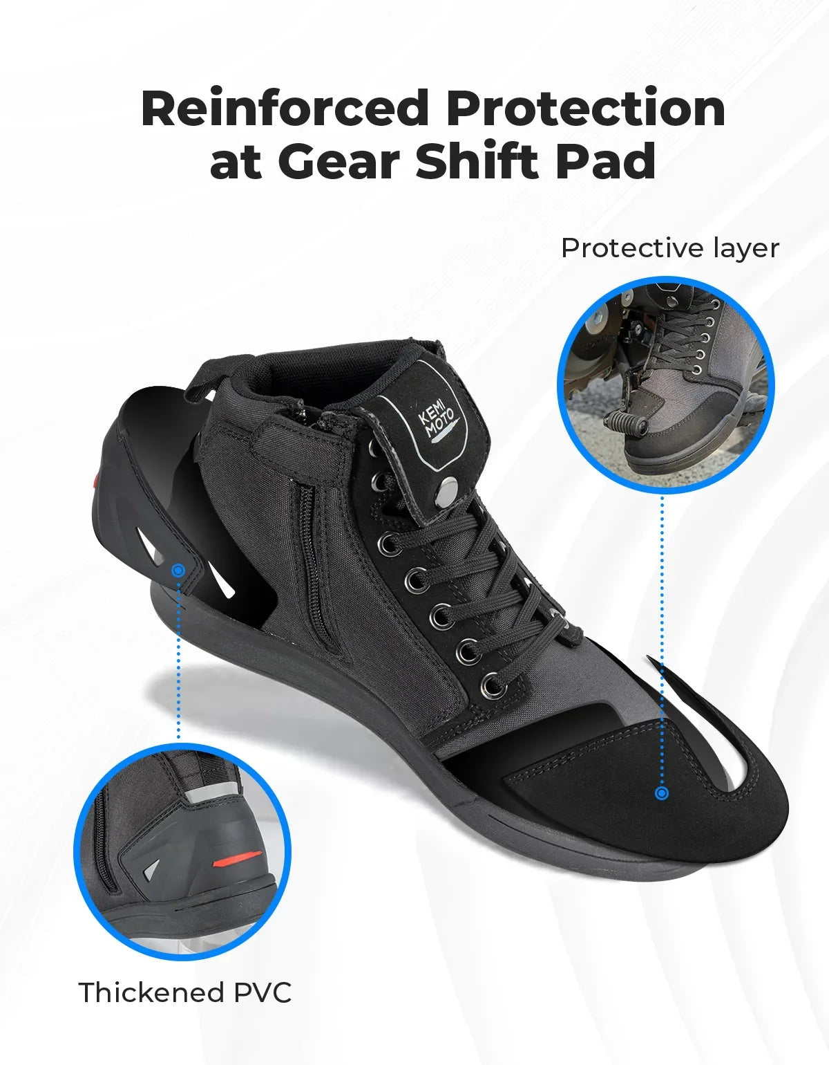 KEMITOUR Motorcycle Riding Shoes – Ankle Protection Sneakers Motorcycle Riding Shoes Nixie