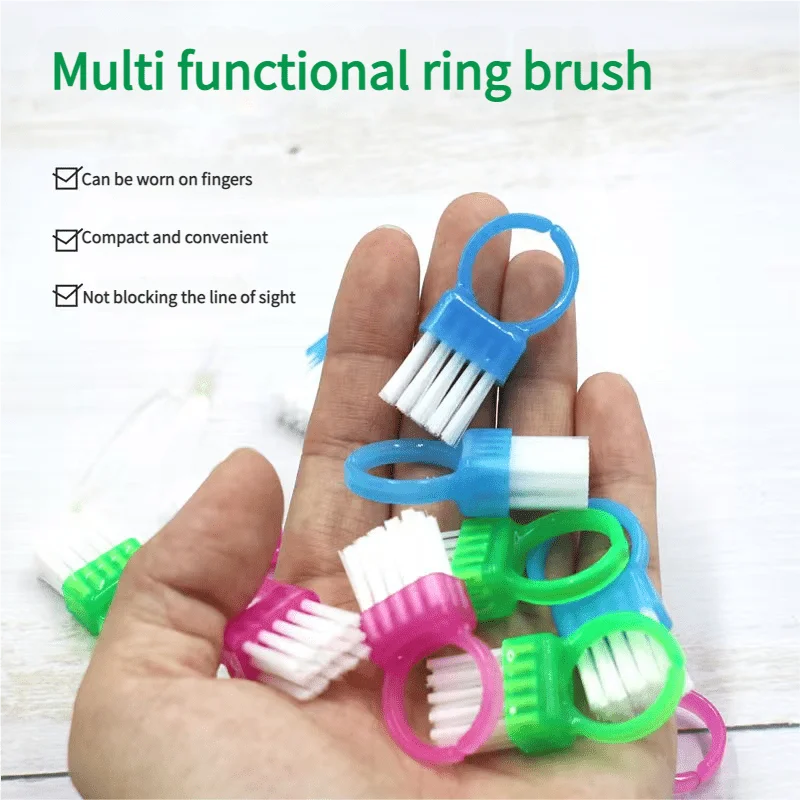 10Pc Mini Ring Nail Brush Set – Finger Grip Dust Cleaner | Nixie Nail Brush Set Nixie