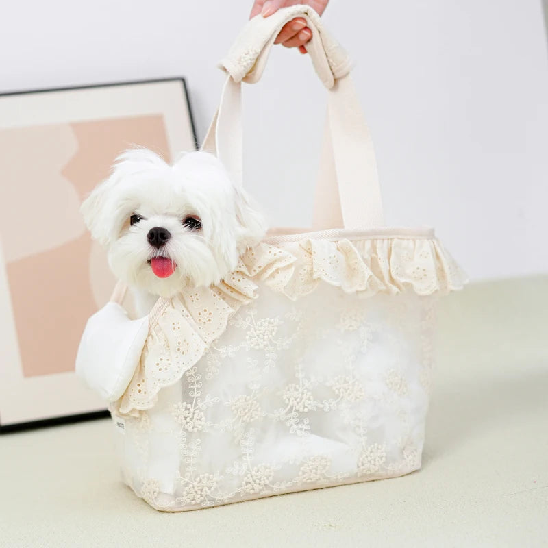 Lace Pet Carrier Bag – Shoulder Purse for Small Dogs & Cats Pet Carrier Bag Nixie