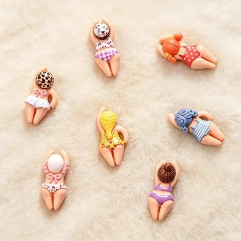 Mini Bikini Girl Resin Figurines 7/14pcs – DIY Craft Decor Resin Craft Figurines Nixie