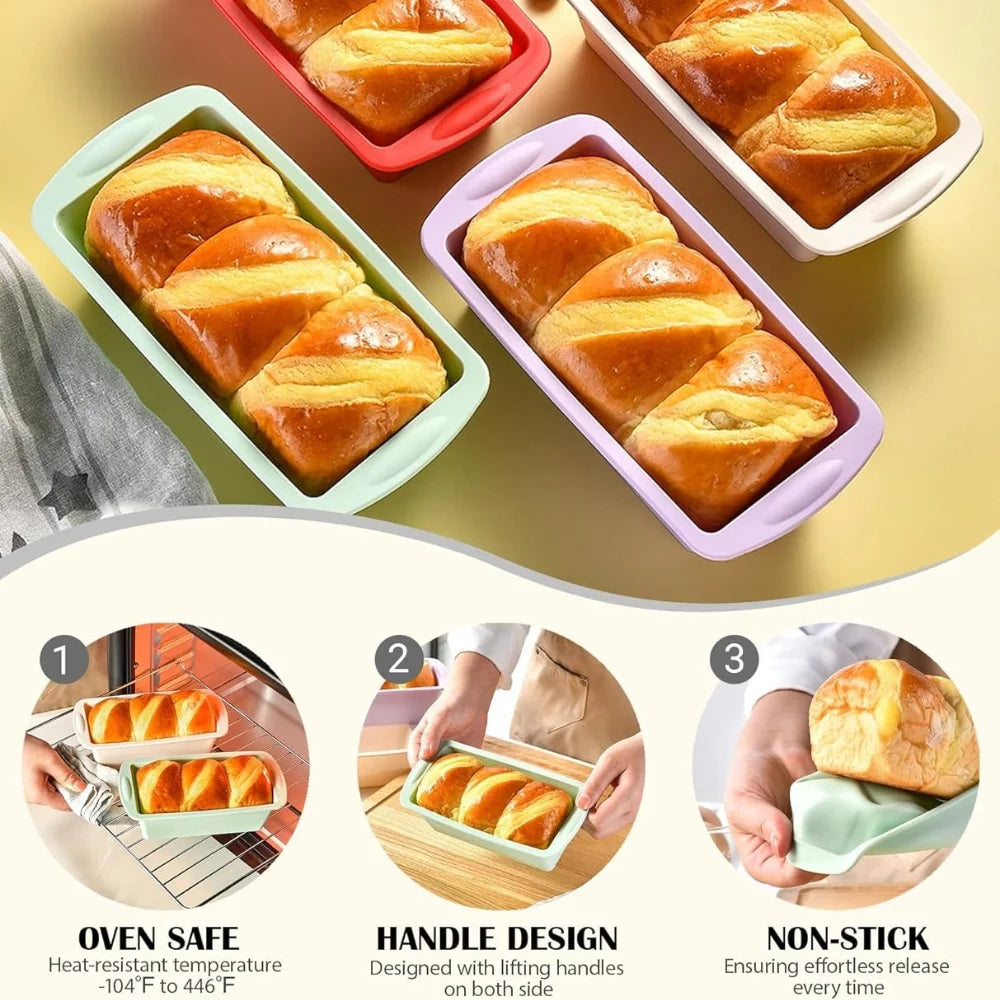 Silicone Bread Loaf Pan – Nonstick Flexible Baking Mold