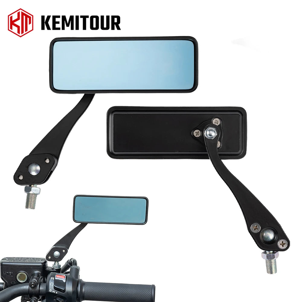 Universal M10 Square CNC Aluminum Motorcycle Rear View Mirrors Motorcycle Side Mirrors Nixie