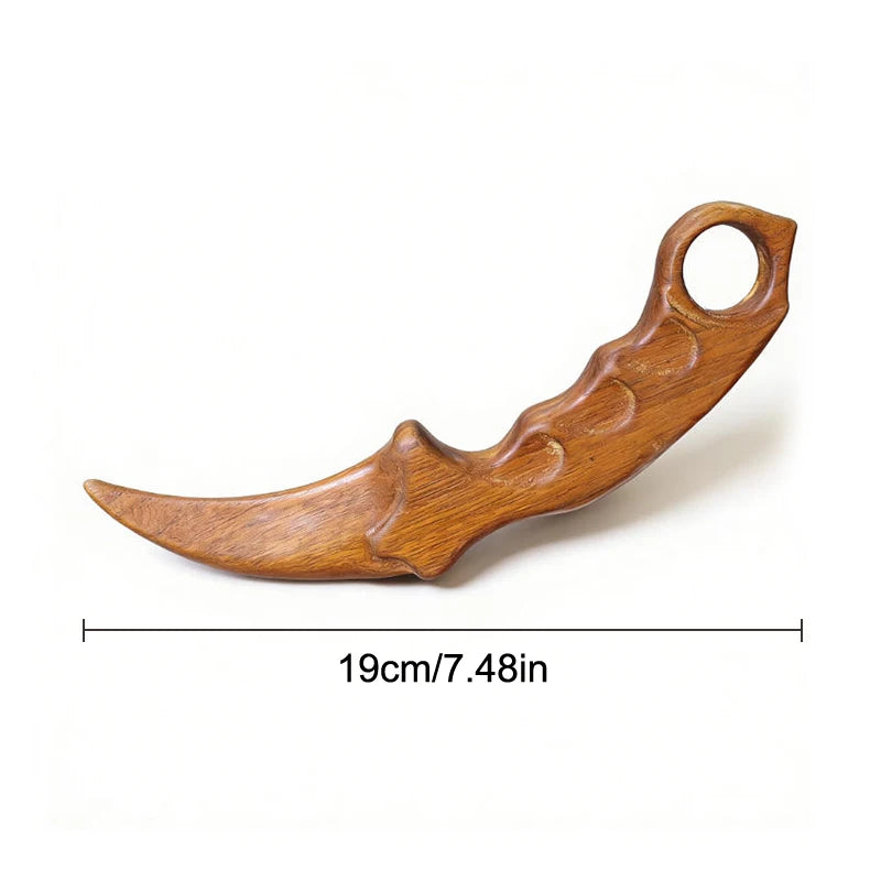 Sandalwood Carved Knife Ornament | Decorative Wood Handicraft Wooden Knife Ornament Nixie