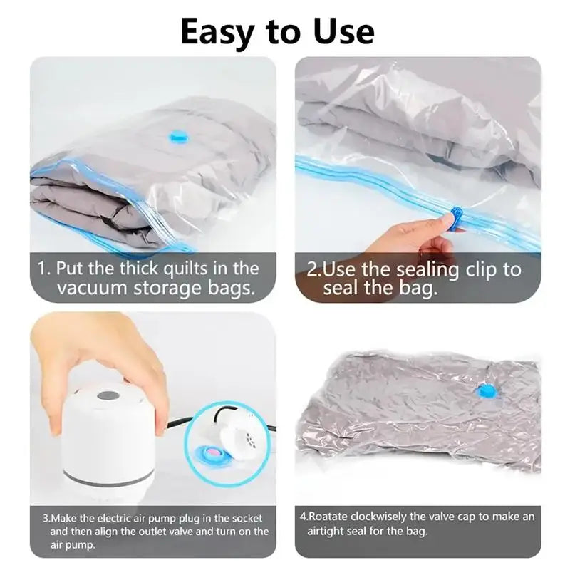 Vacuum Storage Bag Air Pump 110V/120V – Travel & Home Use Vacuum Storage Pump Nixie