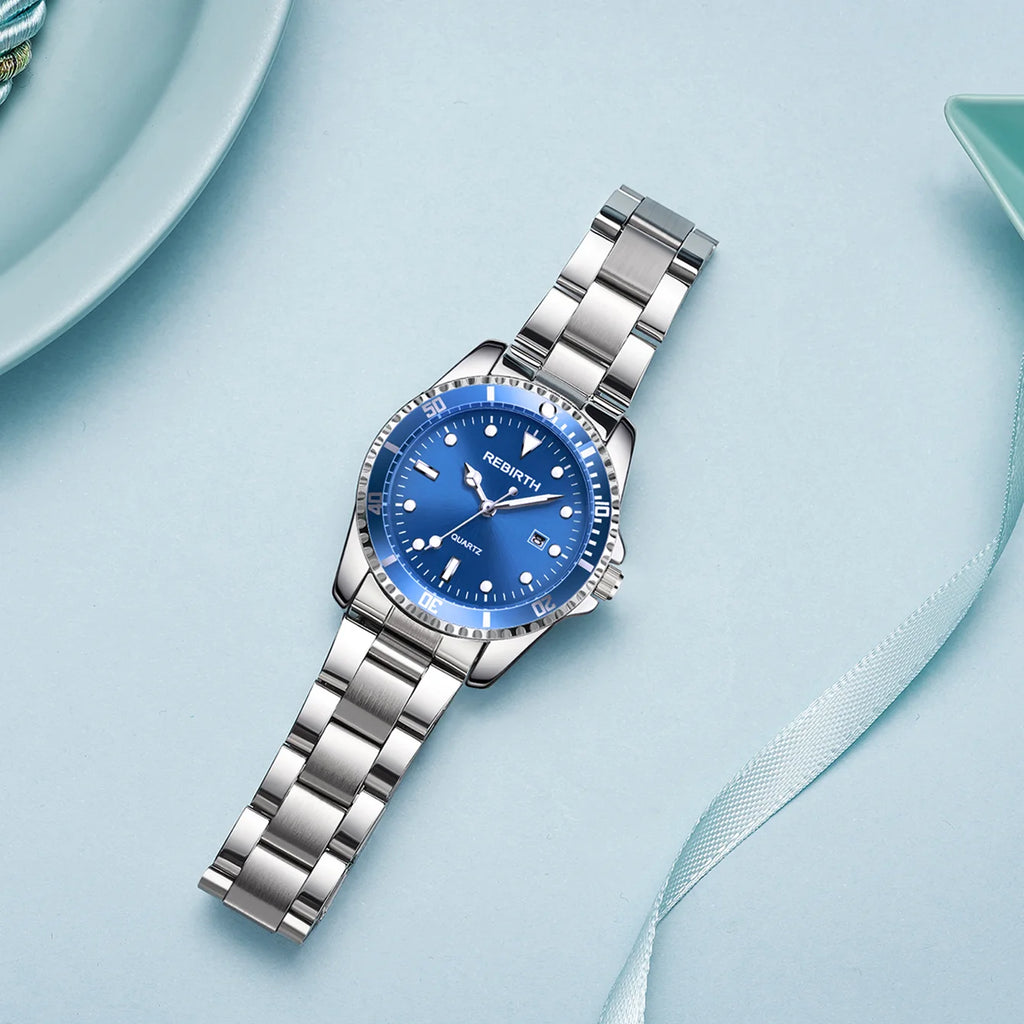 Women's Stainless Steel Quartz Watch – Elegant Business Classic