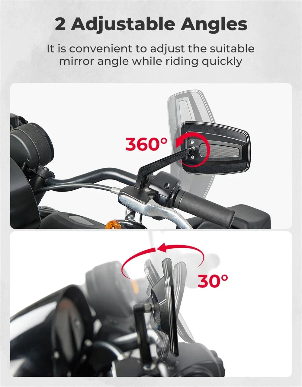 CNC Aluminum Motorcycle Side Mirrors M8 – Sportster Softail Dyna Motorcycle Side Mirrors Nixie