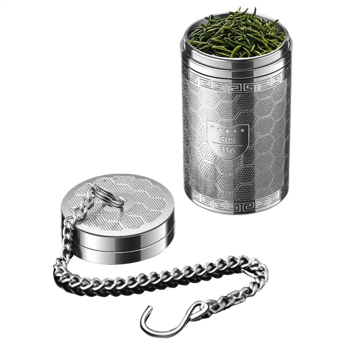 Stainless Steel Tea Infuser Mesh Filter Strainer & Tray