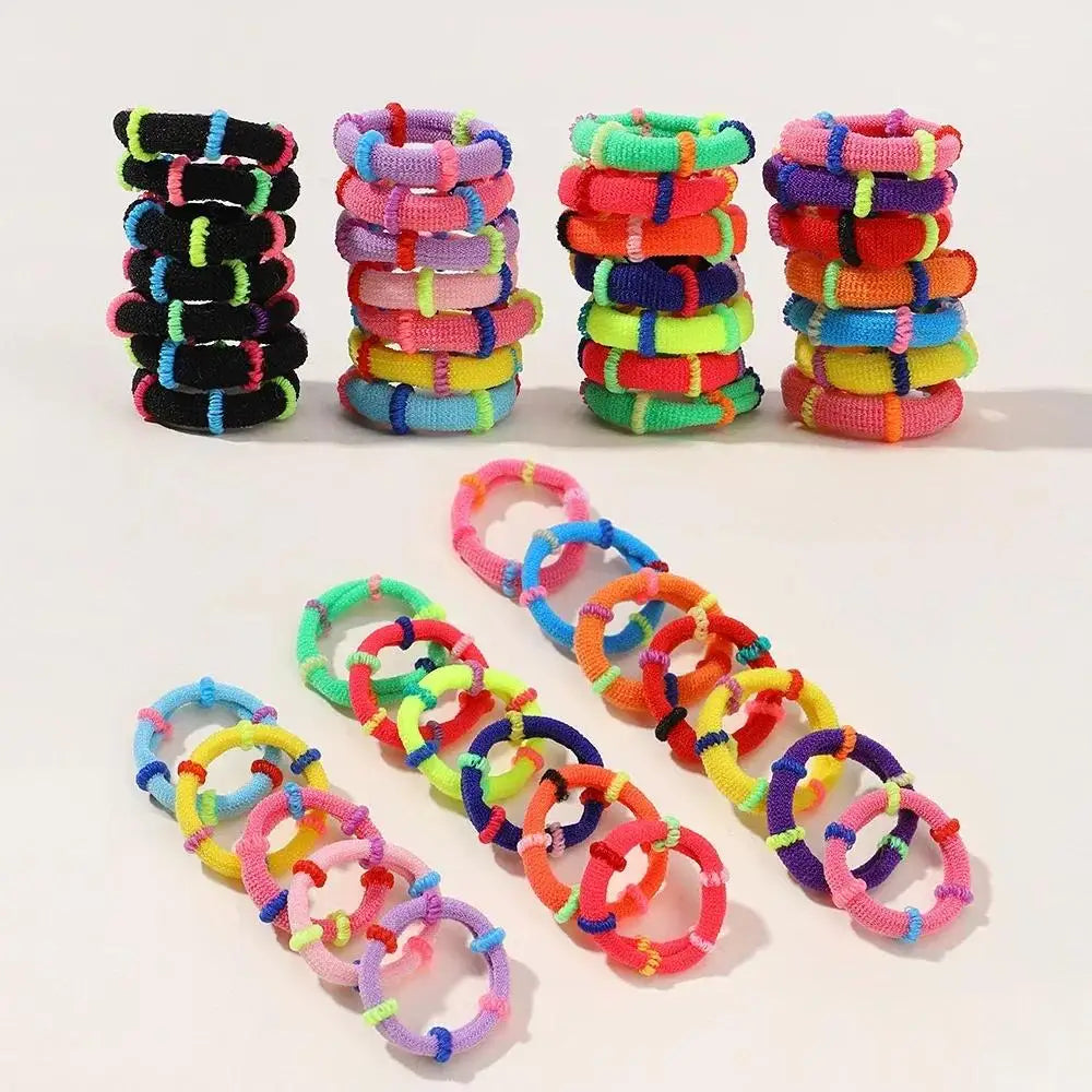 200pcs Colorful Elastic Hair Bands for Kids – Ponytail Ties Kids Hair Ties Nixie