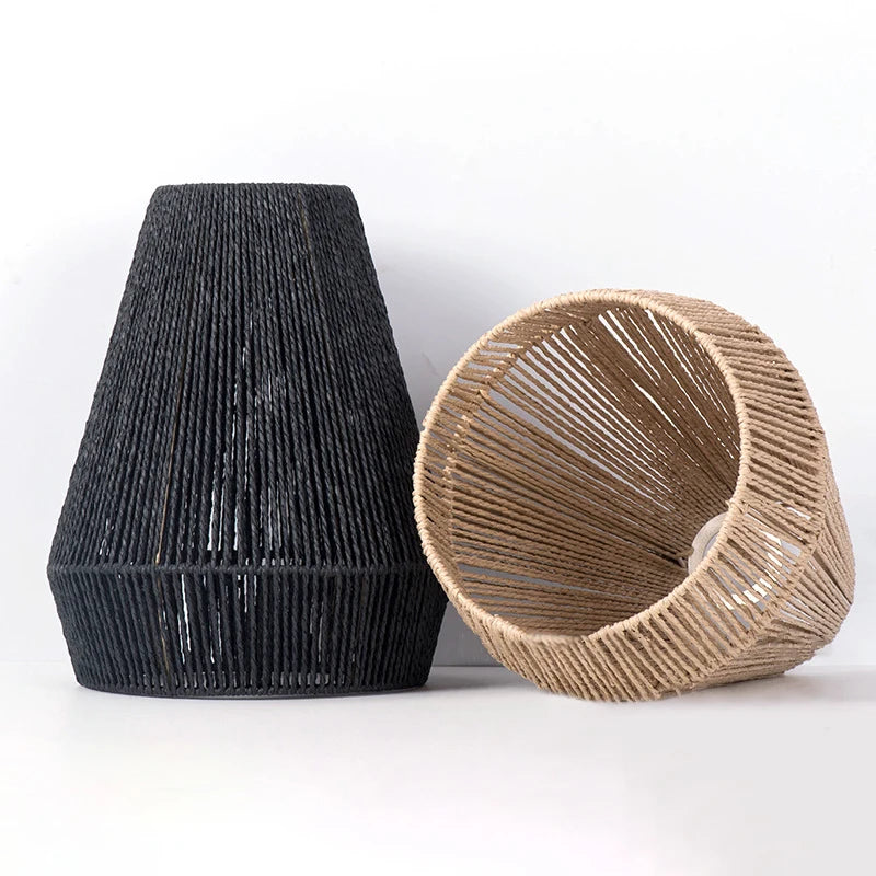 Handwoven Rattan Pendant Light Shade | Farmhouse Basket Lamp Pendant Lamp Shade Nixie