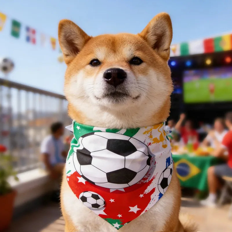 Cute Pet Triangle Bandana Bibs – Football & Color Designs Pet Bandana Bib Nixie