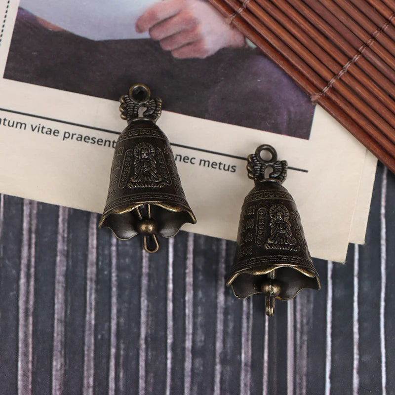 Chinese Guanyin Mini Bell – Bronze Feng Shui Antique Sculpture Decorative Sculpture Bell Nixie