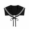 Sailor Detachable Fake Collar Scarf – Black & White | Nixie Detachable Fake Collar Nixie Black