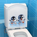 Penguin Toilet Lid Sticker – Waterproof Self-Adhesive PVC Decal Bathroom Decal Sticker Nixie Default Title