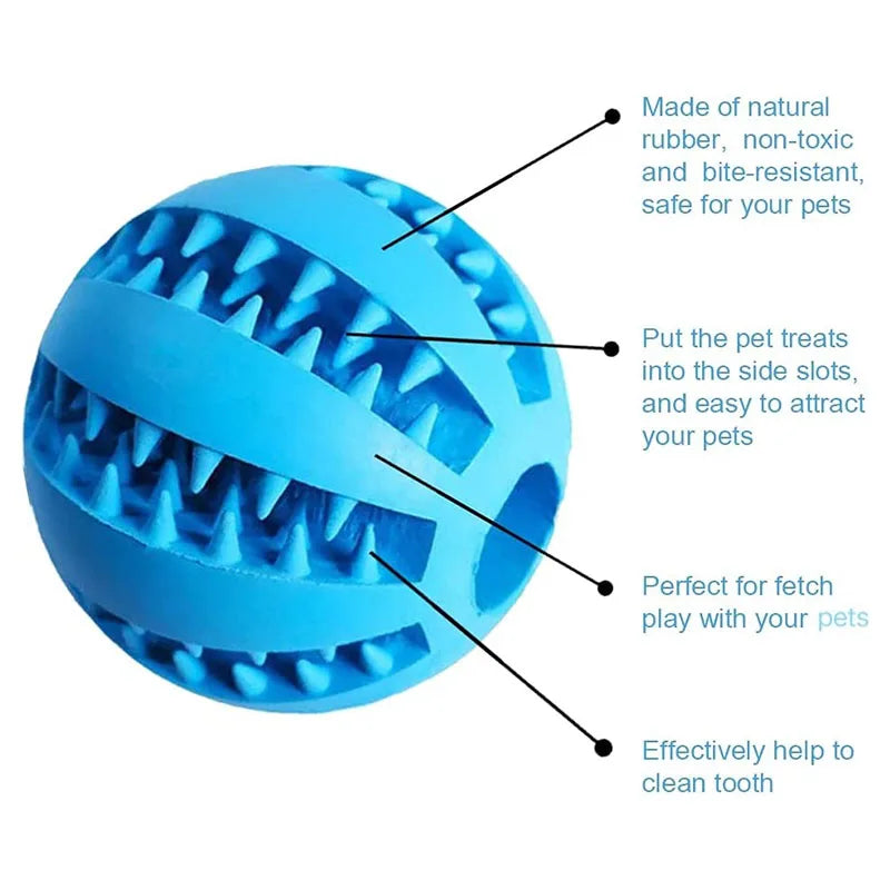 Interactive Rubber Ball Dog Chew Toy & Treat Feeder – 5cm Dog Chew Toy Nixie