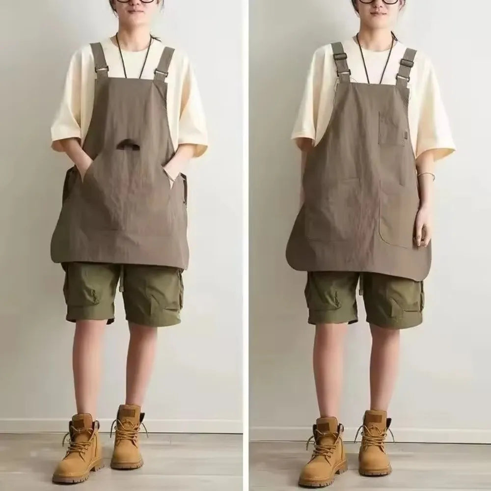 Double-Sided Cotton Kitchen Apron – Unisex Adjustable Chef Apron Kitchen Apron Nixie