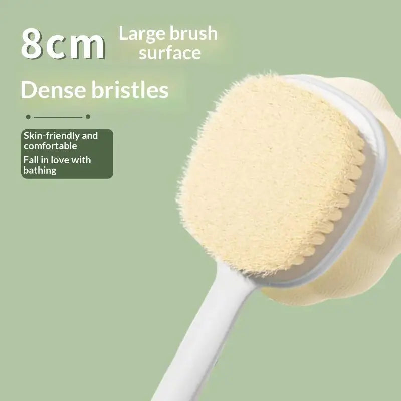 Long Handle Double-Sided Bath Brush – Back Scrubber & Exfoliator