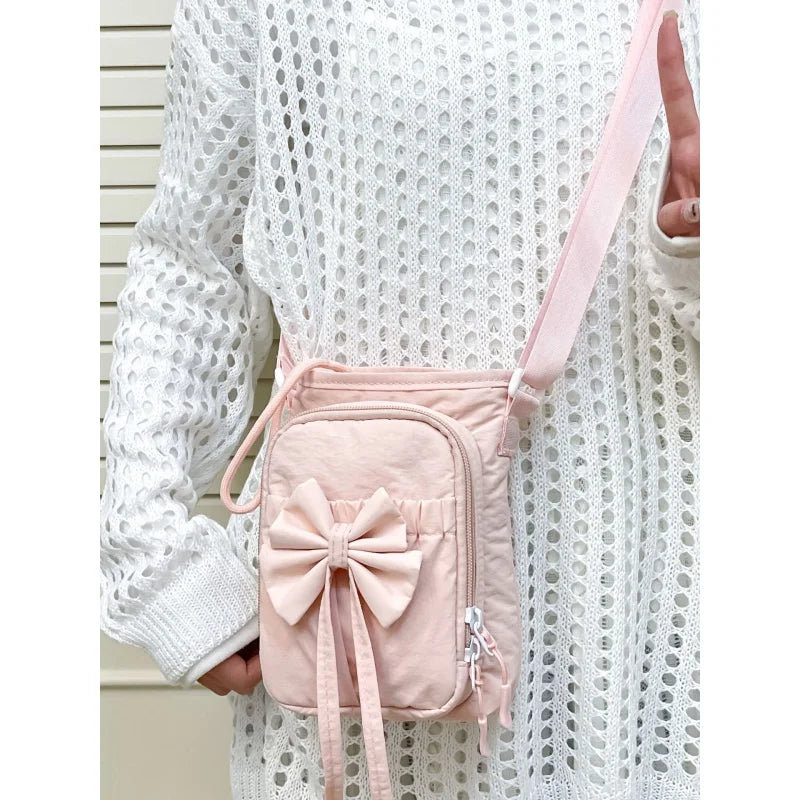 Bowknot Crossbody Phone Bag Women | Stroller Bottle Bag Crossbody Bag Nixie