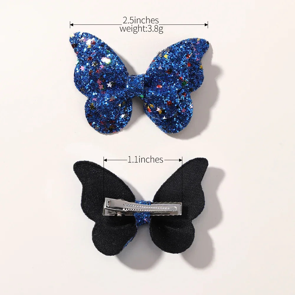 4Pcs Girls Sequin Butterfly Bow Hair Clips Kids Hairpins Set Kids Hair Clips Nixie