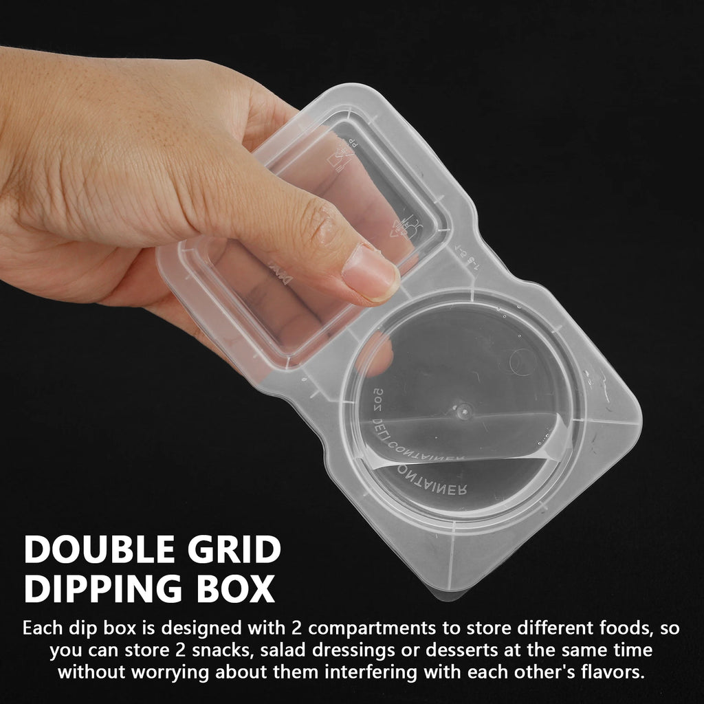 40Pcs Double Compartment Condiment Containers Leak-Proof Condiment Containers Nixie