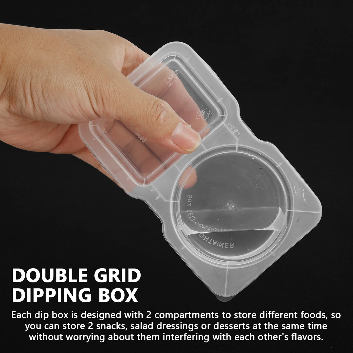 40Pcs Double Compartment Condiment Containers Leak-Proof Condiment Containers Nixie