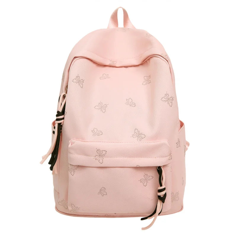Japanese Style Solid Color Casual Backpack – Unisex Campus Bag