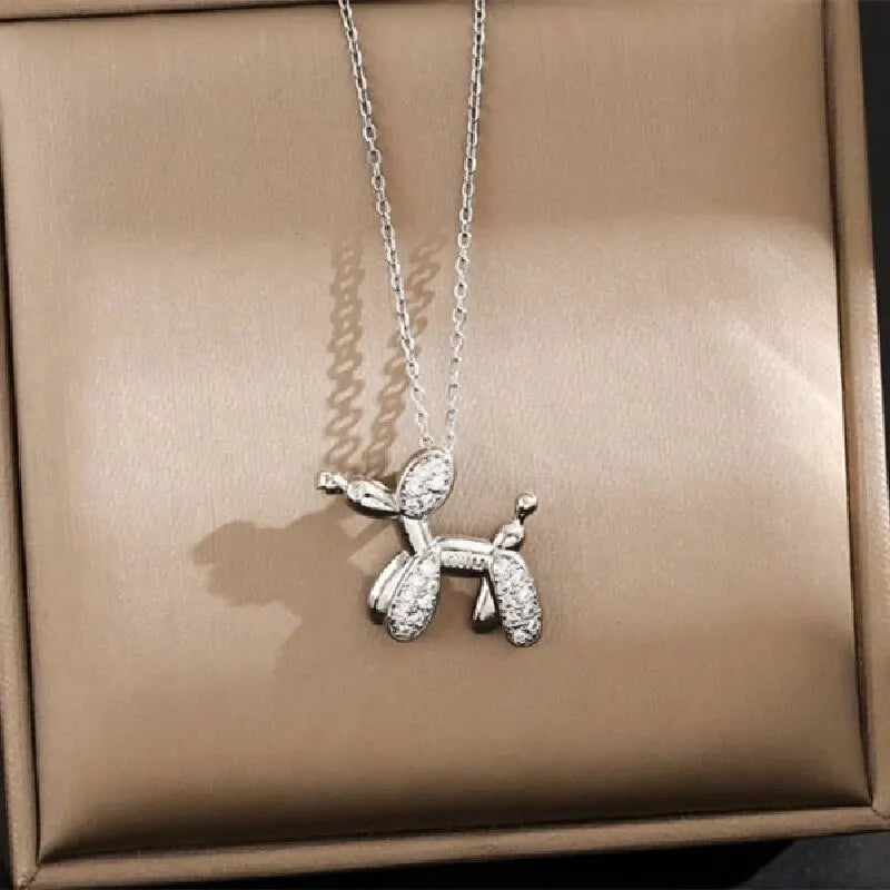 Gold-Plated Animal Pendant Necklace | Copper & Steel Chain Pendant Necklace Nixie XL1997-35