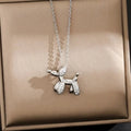 Gold-Plated Animal Pendant Necklace | Copper & Steel Chain Pendant Necklace Nixie XL1997-35