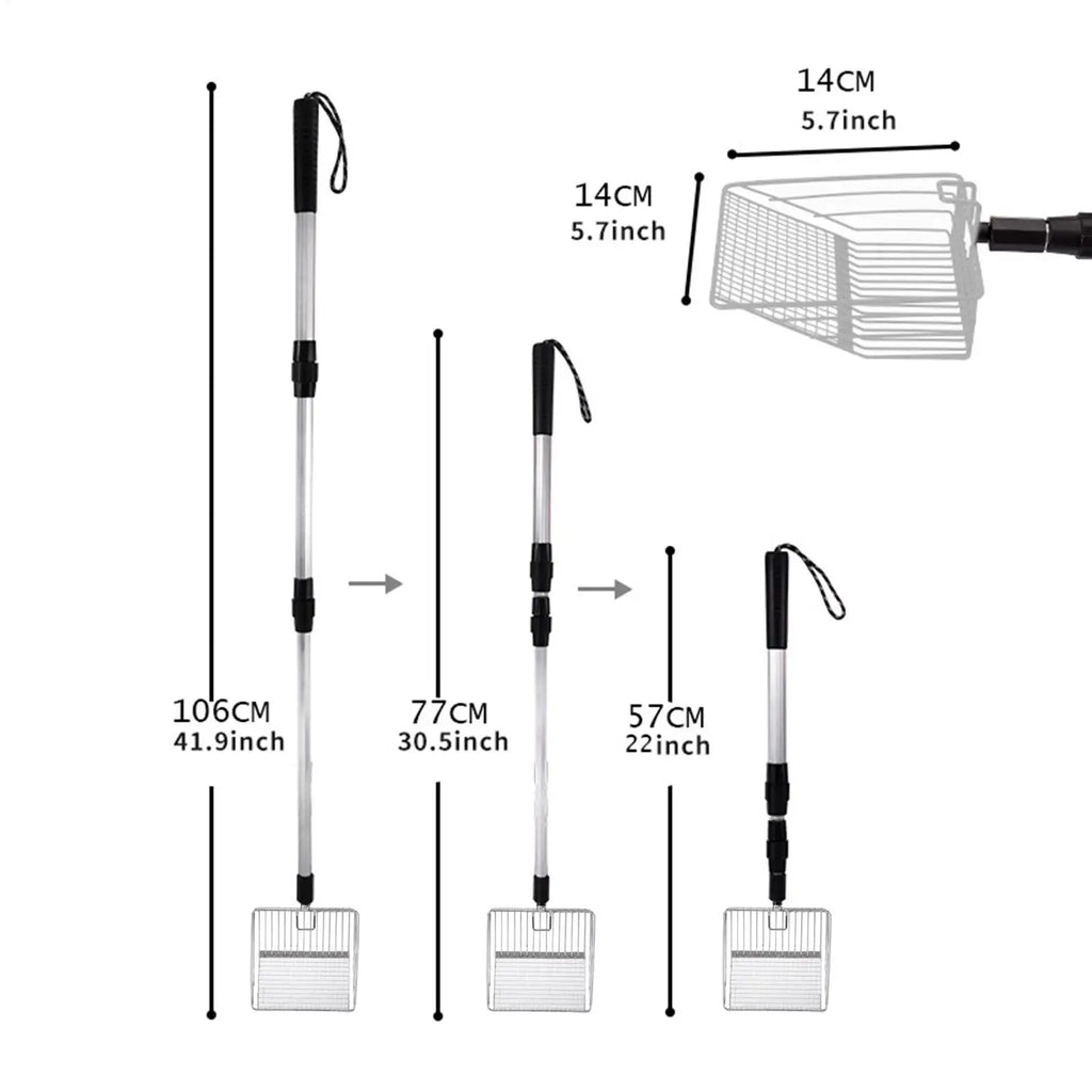 Telescopic Metal Chicken Coop & Cat Litter Sifting Scoop Shovel Sifting Scoop Shovel Nixie
