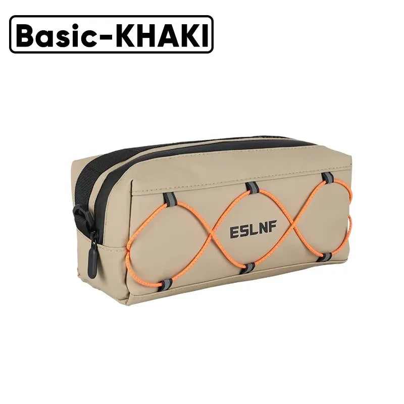 ESLNF Bike Handlebar Bag Waterproof Reflective Cycling Front Bag Handlebar Cycling Bag Nixie Basic-KHAKI