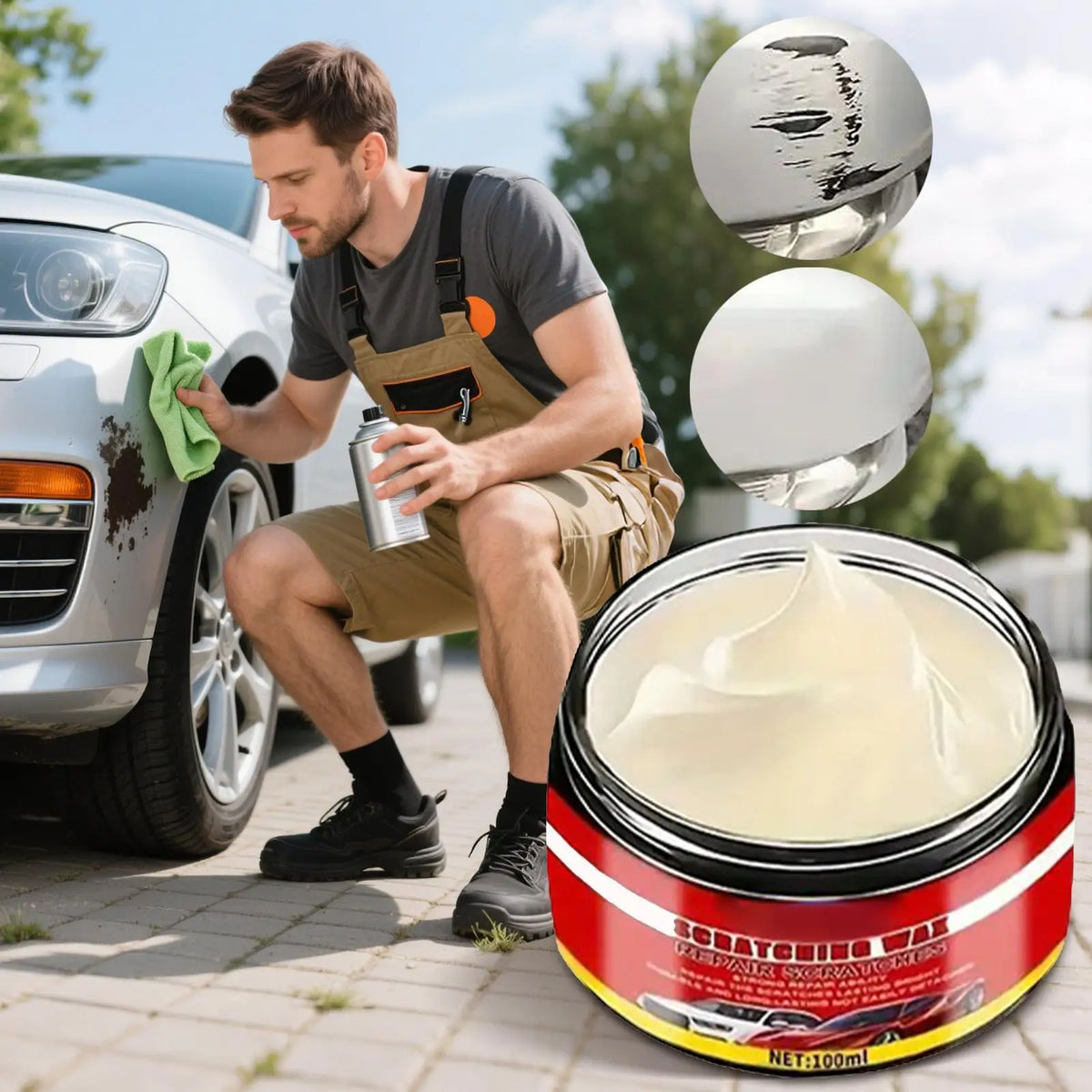 Car Scratch Remover & Nano Polish with Sponge 100ml